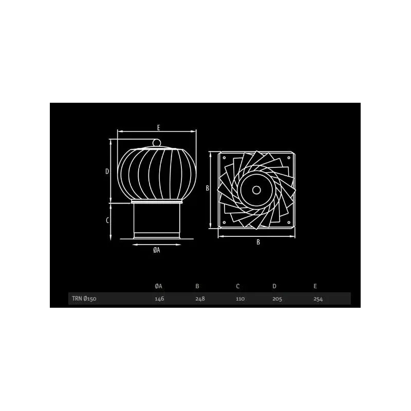 Gaisa novirzītājs Dospel TRN 150, sudraba krās., 150 mm
