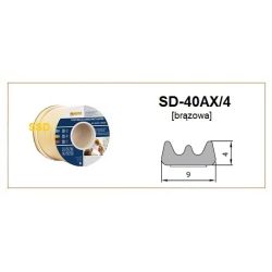 Blīvgumija dubultā E profils brūns ,2x75m, m