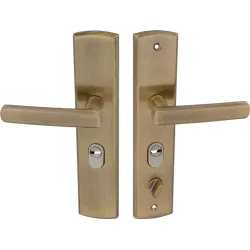 Durų rankena, lauko Barcz DB-ML-02, matinis žalvaris sp.