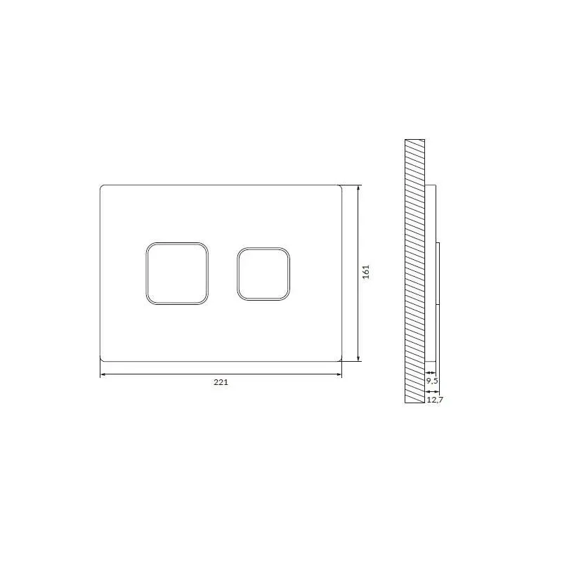 Ūdens nolaišanas poga Cersanit, melna krās.