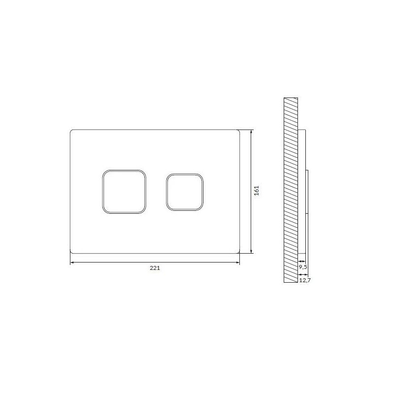 Podziņa wc accento melna k97-426