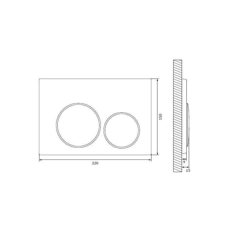 Poga cersanit luna melna matēta