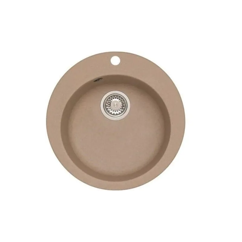 Virtuves izlietne Alveus Victoria 3321055, granīts, 50.5 cm x 50.5 cm x 20.6 cm, gaiši brūna krās.