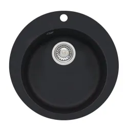 Virtuvinė plautuvė Alveus Victoria 3321091, granitas, 50.5 cm x 50.5 cm x 20.6 cm, juoda sp.-pilka sp.