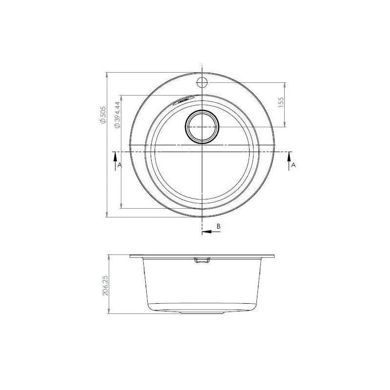 Izlietne virtuves Alveus Victoria 3321091. 51 x 51 x 20.6 cm