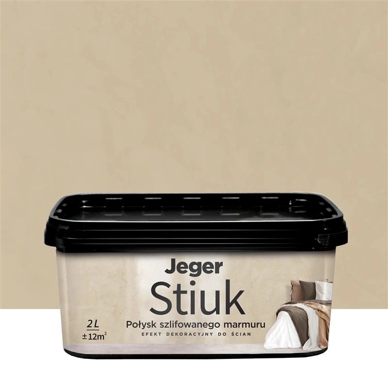 Dekoratīvais apmetums Jeger STIUK CARAMEL. smilškrāsas. 2 l