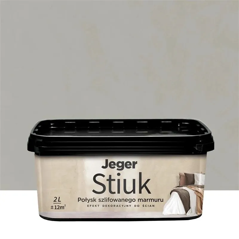 Dekoratyvinis tinkas, sienoms Jeger Stiuk Gray, pilka sp., 2 l