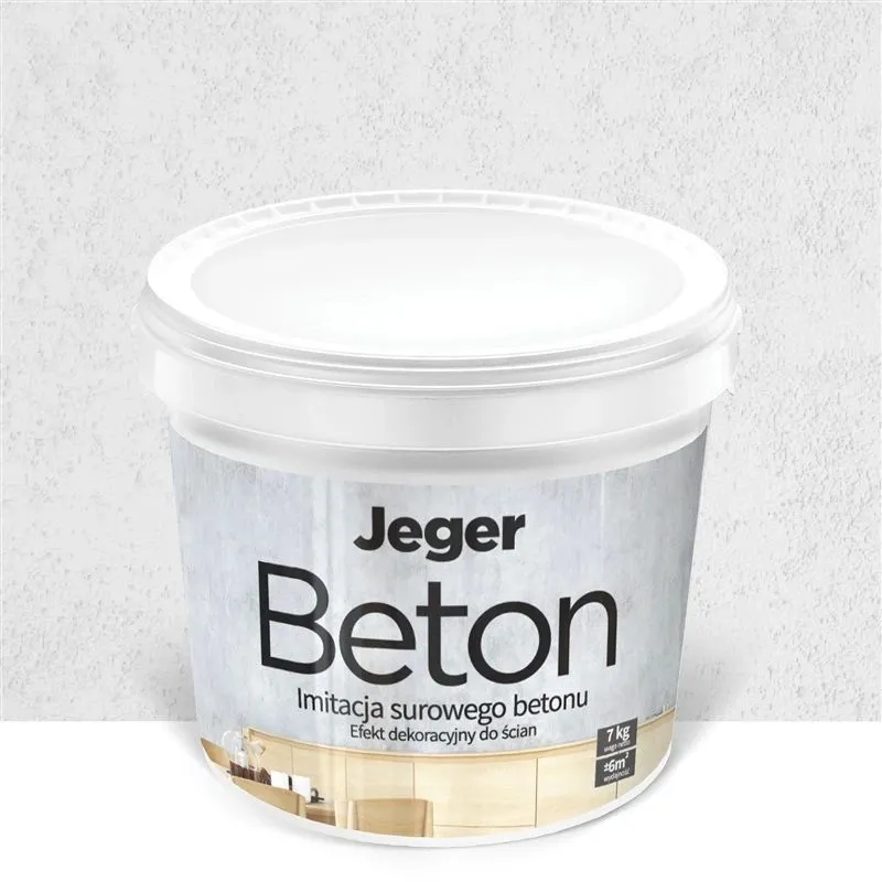Dekoratyvinis tinkas Jeger Beton Bianco. balta. 7 kg