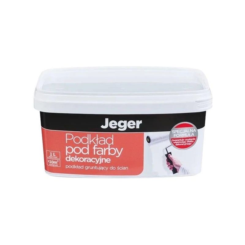 Emaljas krāsa Jeger PRIMER FOR DECO PAINTS. balta. 1 l