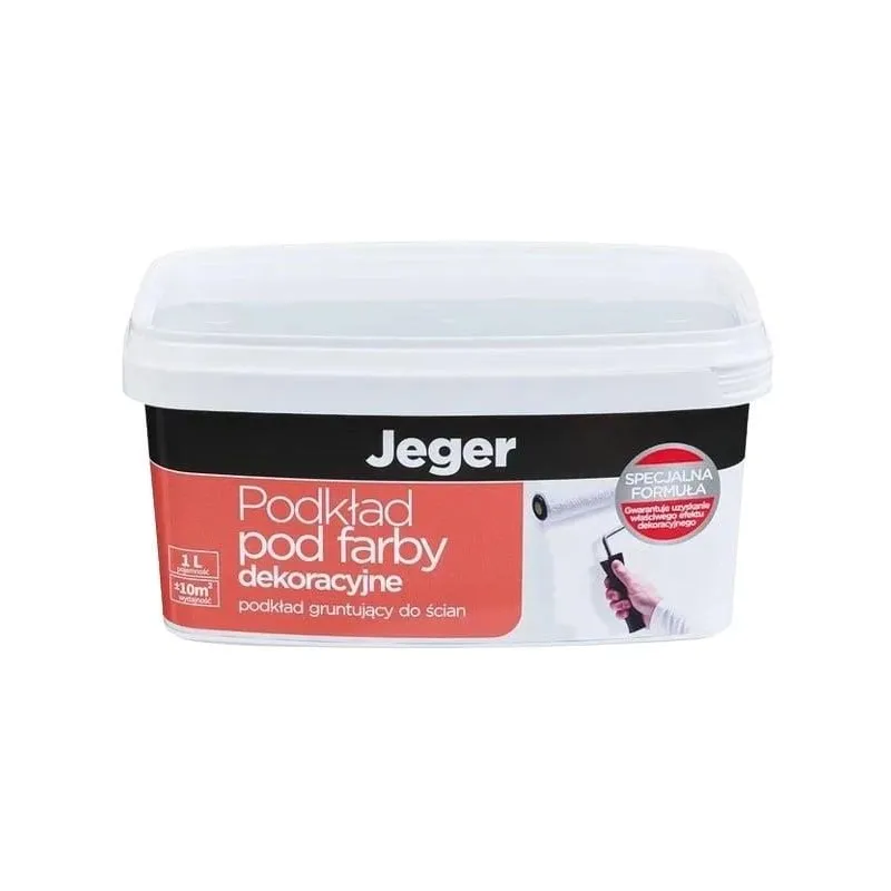 Emaljas krāsa Jeger PRIMER FOR DECO PAINTS. balta. 1 l