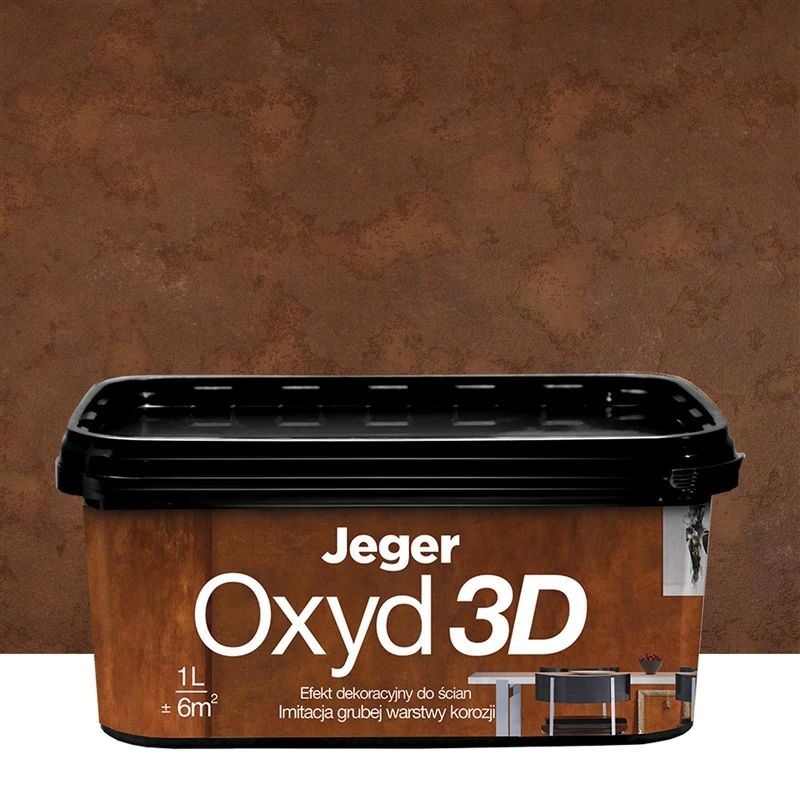 Dekoratīvais apmetums Jeger OXYD 3D. sēpija. 1 l