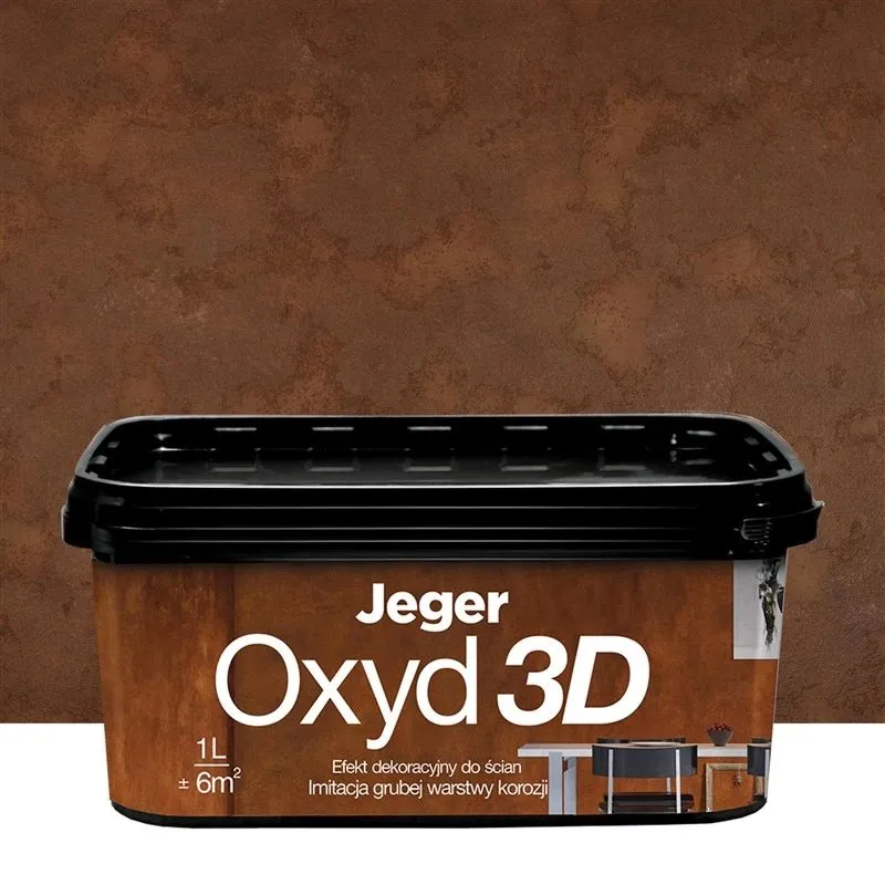 Dekoratyvinis tinkas Jeger OXYD 3D. rusva. 1 l