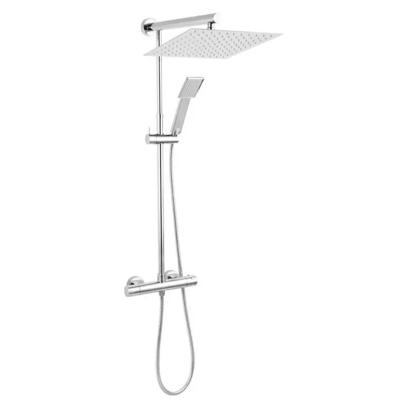 Dušas komplekts ar termostata jaucējkrānu Ferro Trevi Square NP75SQ-TRV7U, hroma krās.