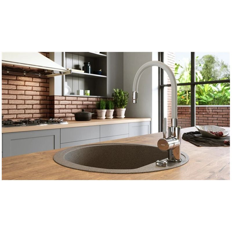 Virtuves jaucējkrāns Ferro Zorba BZR4S. sudraba-hroma