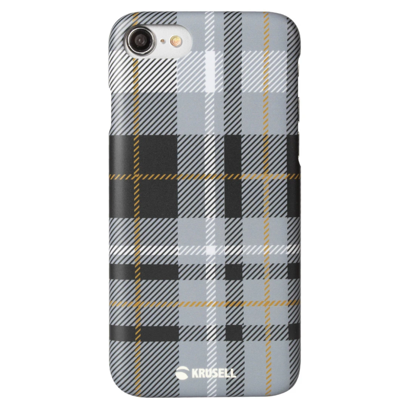 Krusell Limited Cover Apple iPhone 8-7 plaid dark grey