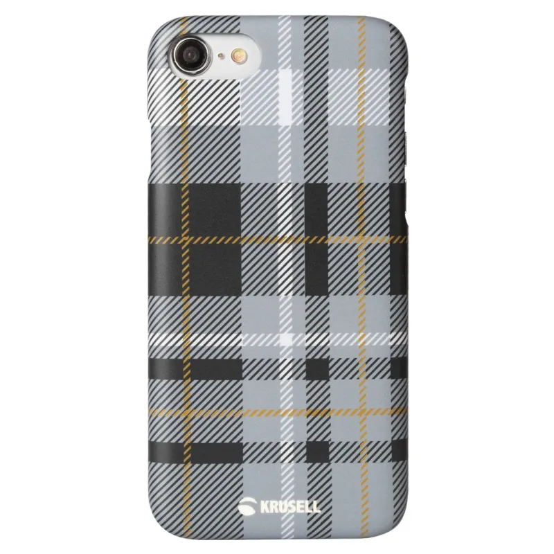 Krusell Limited Cover Apple iPhone 8-7 plaid dark grey