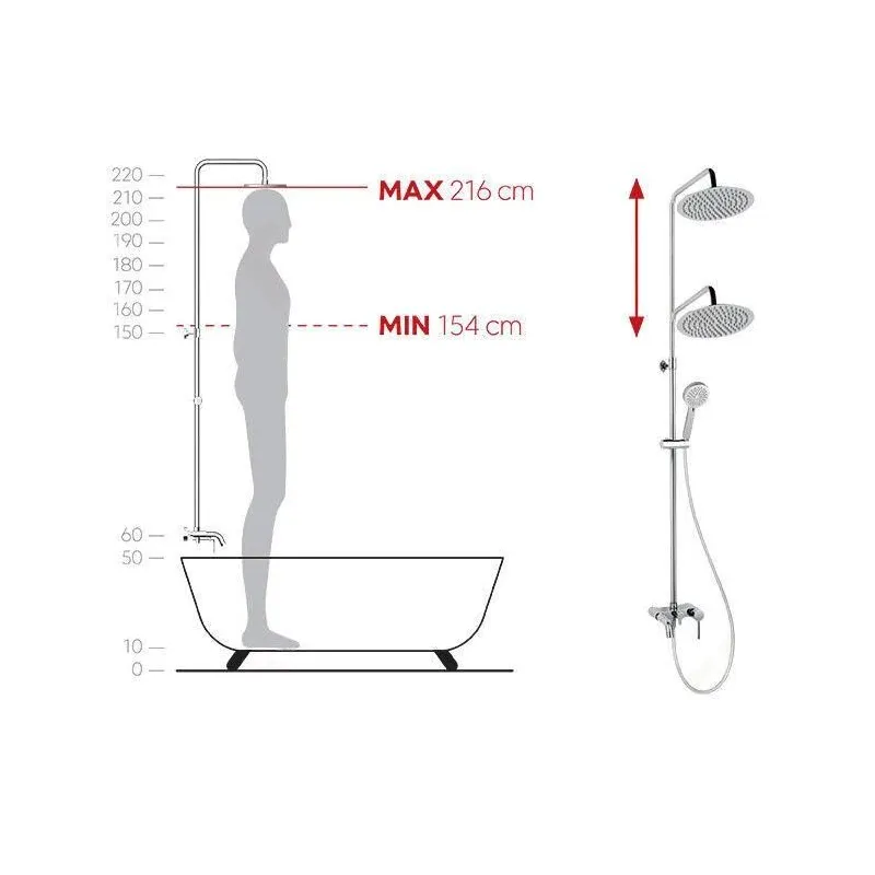 Dušas komplekts Ferro Fiesta NP79-BFI13U, hroma krās.