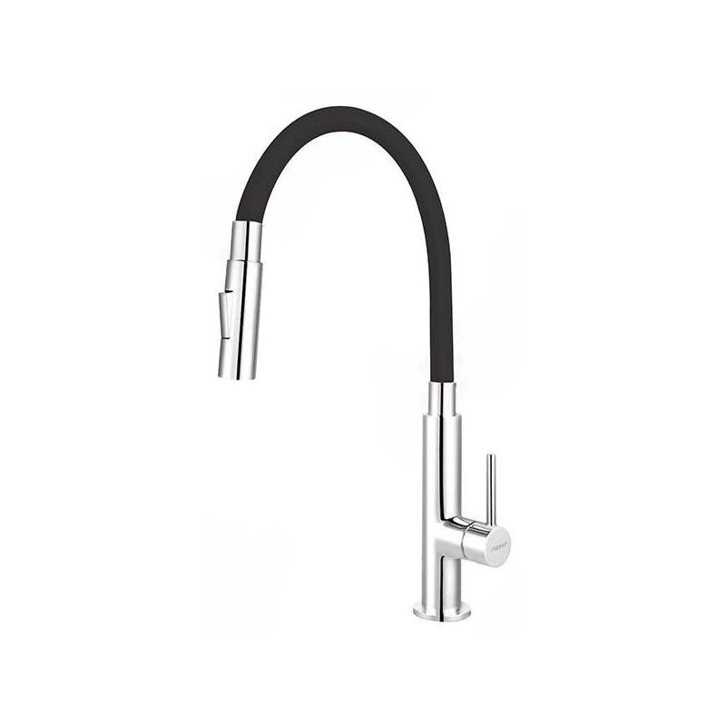 Virtuves jaucējkrāns Ferro Zorba Slim 2F BZA43B. melna-hroma