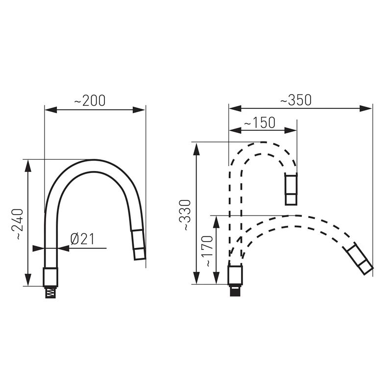 Jaucējkrāna uzgalis Zumba W100P-B, smilšu krāsas