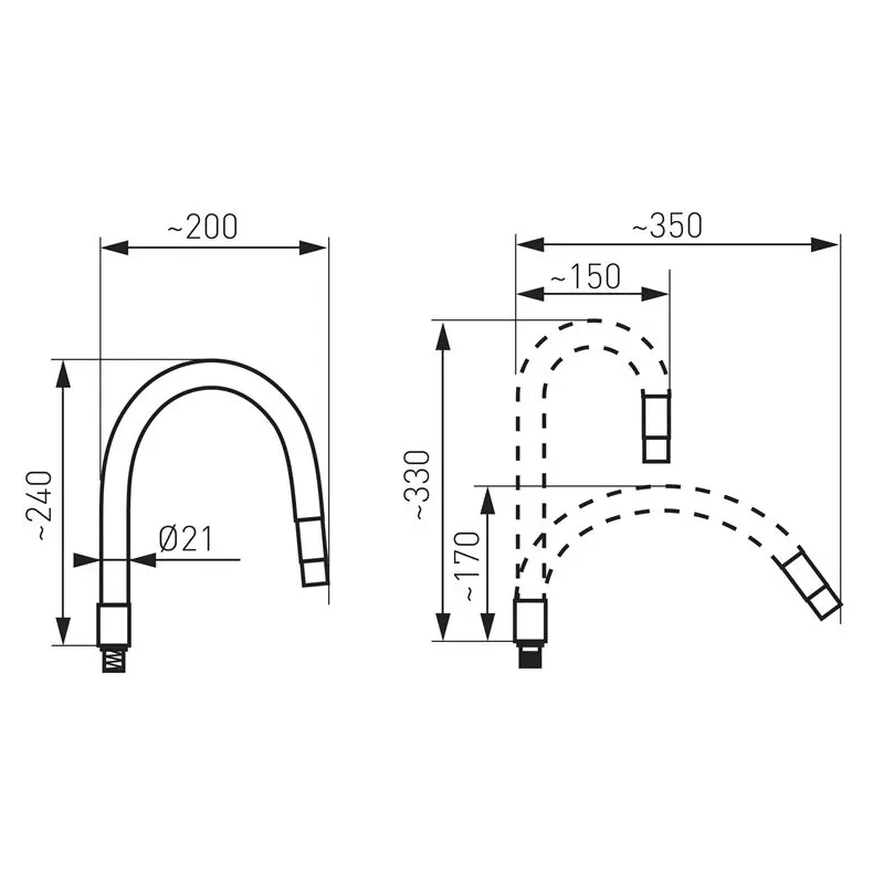 Maisītāju snīpis Ferro, 34.5 cm x 2.5 cm x 2.1 cm