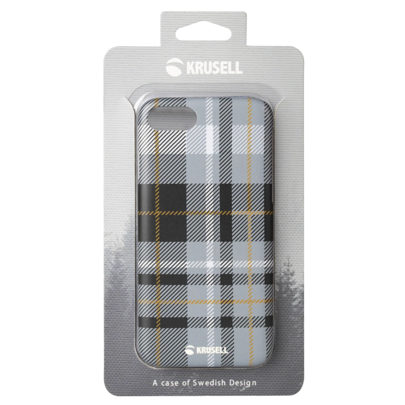 Krusell Limited Cover Apple iPhone 8-7 plaid dark grey