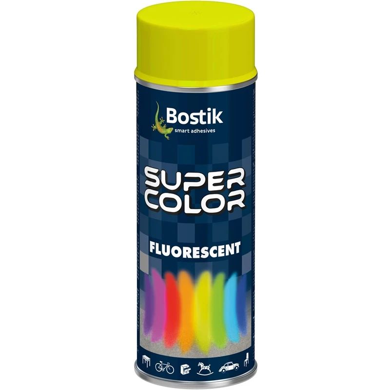 Fluorescējoša aerosola krāsas Bostik, dzeltenas, 400 ml