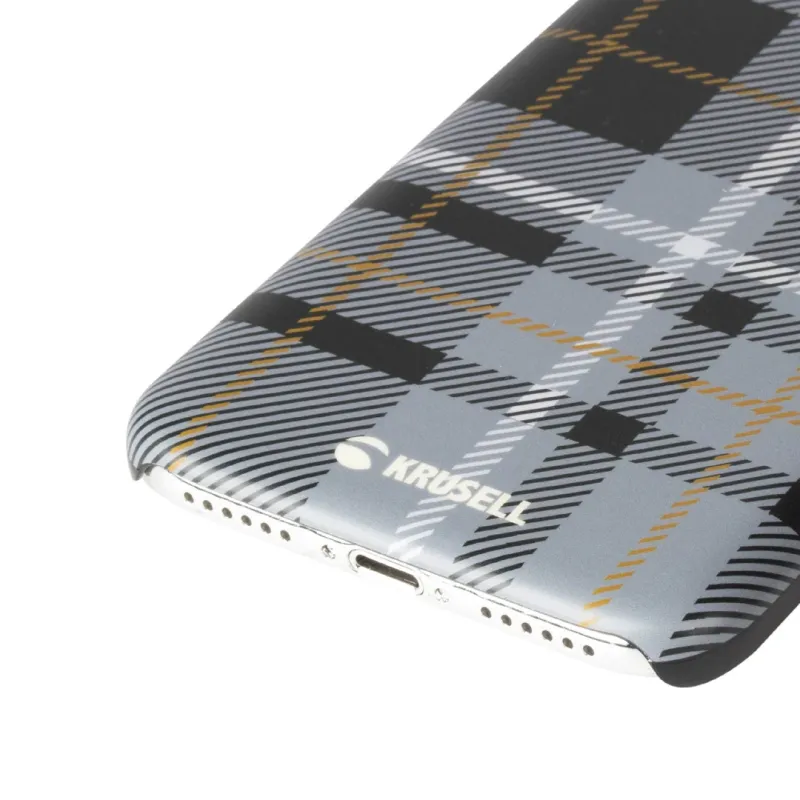Krusell Limited Cover Apple iPhone 8-7 plaid dark grey