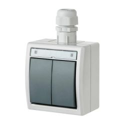 Slēdzis ELEKTRO-PLAST AQUANT. 2 taustiņi, IP65