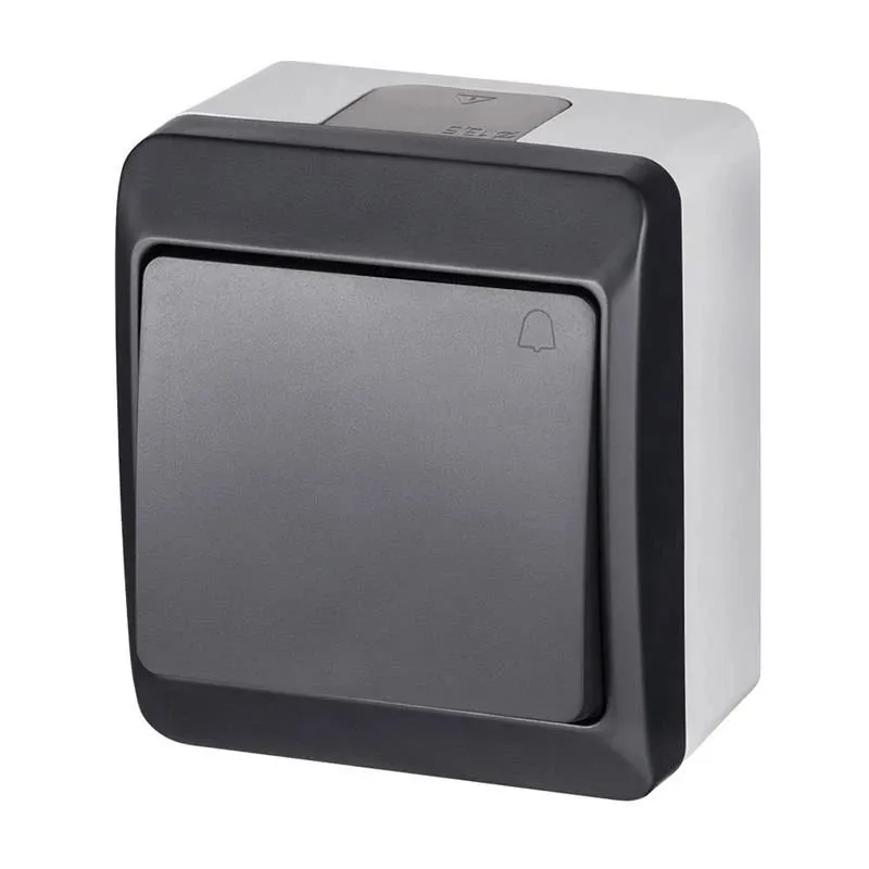 Poga Elektro-Plast Hermes 0337-07 Bell Button Anthracite