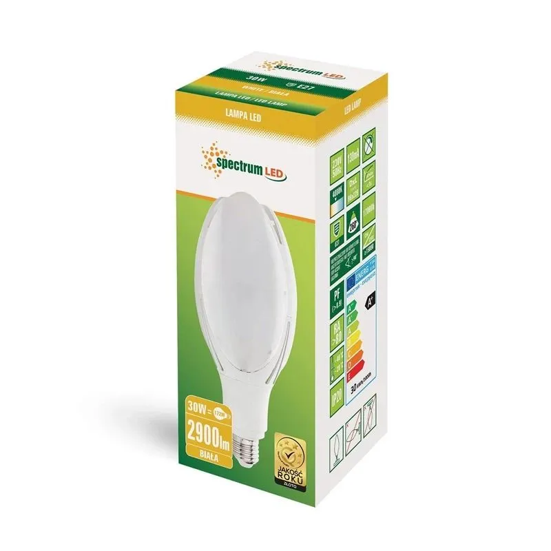 Spuldze Spectrum LED, B12, 4000 °K, E27, 30 W, 3200 lm