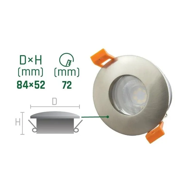 Iebūvēta lampa padziļinājums. 40W. GU10.