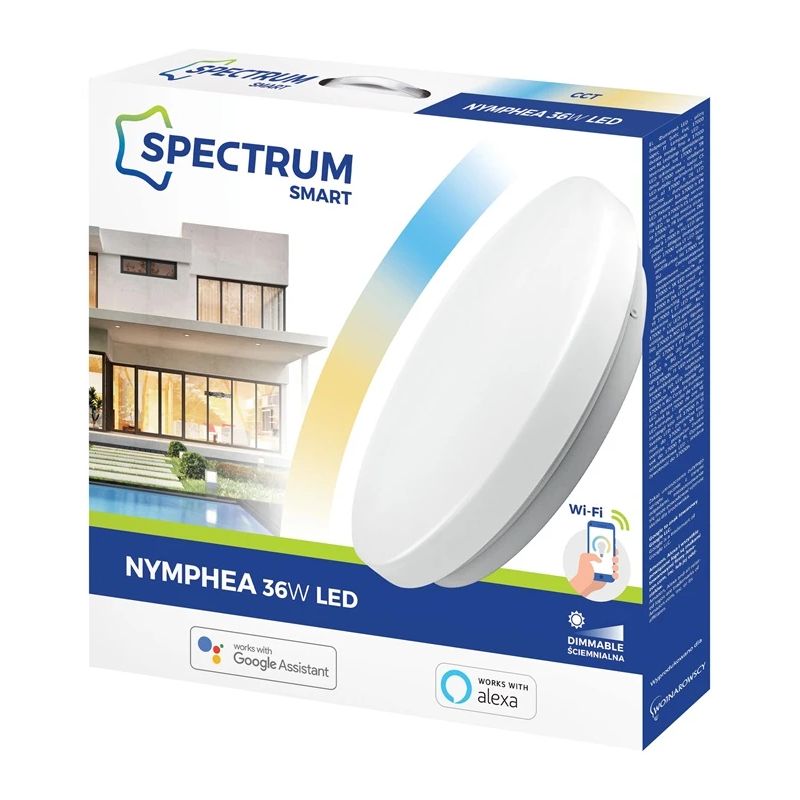 Viedais stiprināmais LED apgaismojums.SMARTWIFI. 36W. CCT+DIM