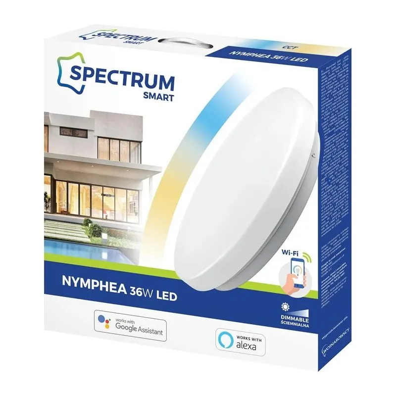 Lampa griesti un sienas Spectrum Nymphea SLI031032CCT, LED, 3000 - 6000 °K, 1 x 36 W
