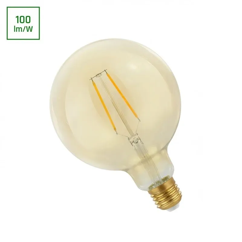 Lemputė Spectrum LED, G125, 2400 °K, E27, 4.9 W, 490 lm
