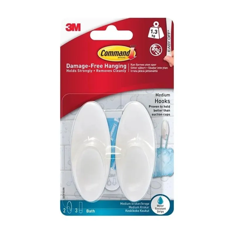 Bath hook command bath18ukn 2pcs