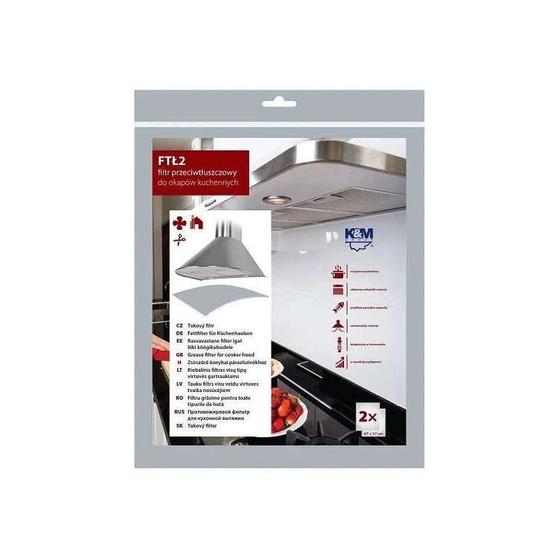 Жировой фильтр K&M FTL2, 56 см x 47 см