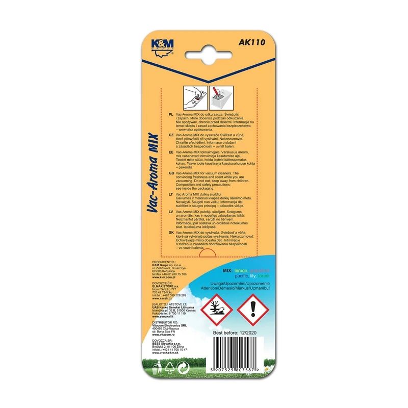 Putekļu sūcēja smaržviela K&M AK110