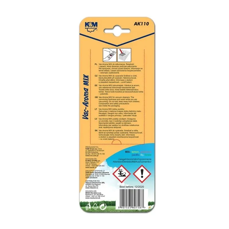 Piederumi, putekļu sūcēja atsvaidzinātajs K&M AK110