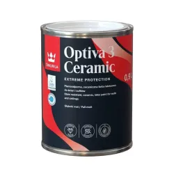Акриловые краска Tikkurila Optiva 3 Ceramic, белый цв., 0.9 л