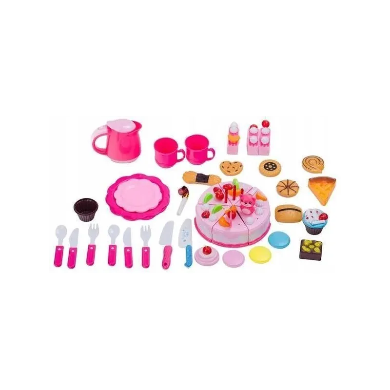 Rotaļu virtuves piederumi, kūku komplekts EcoToys Birthday Set, daudzkrāsaina