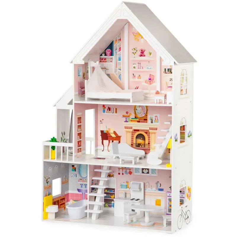 Toy wden doll housxxl powd 4127
