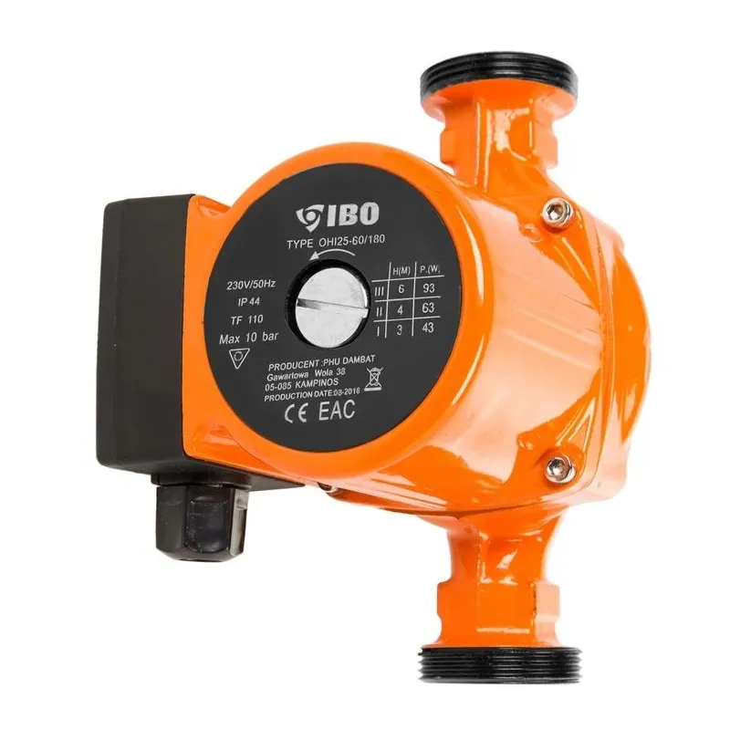 Cirkulācijas sūknis IBO OHI 25-60, 180 mm, 46 - 93 W