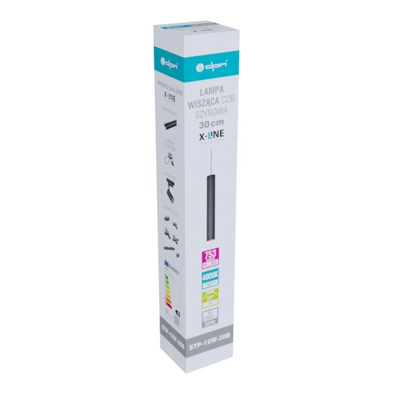 Lampa sliežu sistēmai DPM X-Line STP-12W-30B. 12 W. LED