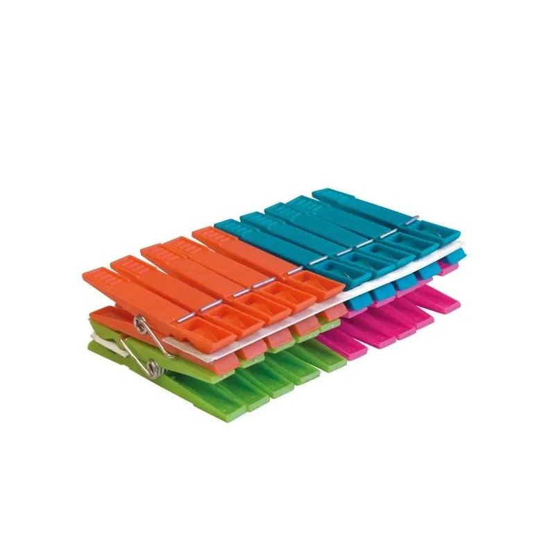 Veļas saspraudes 9600, 12 cm x 7 cm, plastmasa, 20 gab., ,krāsa-dizains tiek izvēlēts nejauši,