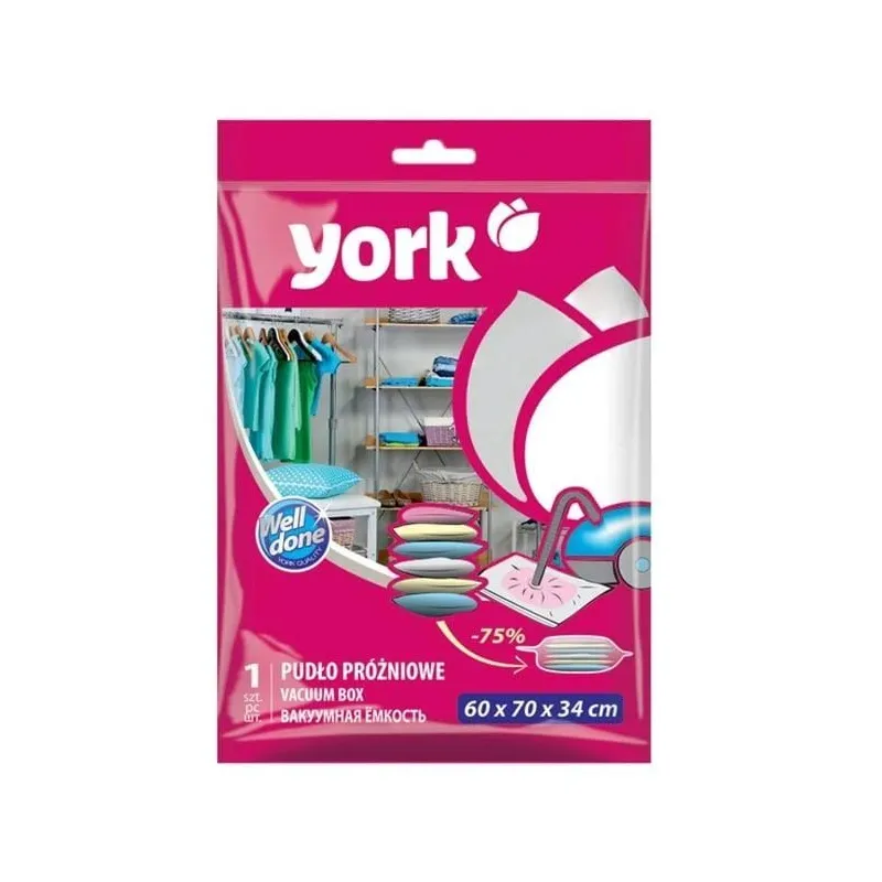 Vakuuma maiss York 093070, 60 cm x 70 cm, plastmasa, caurspīdīga krās.
