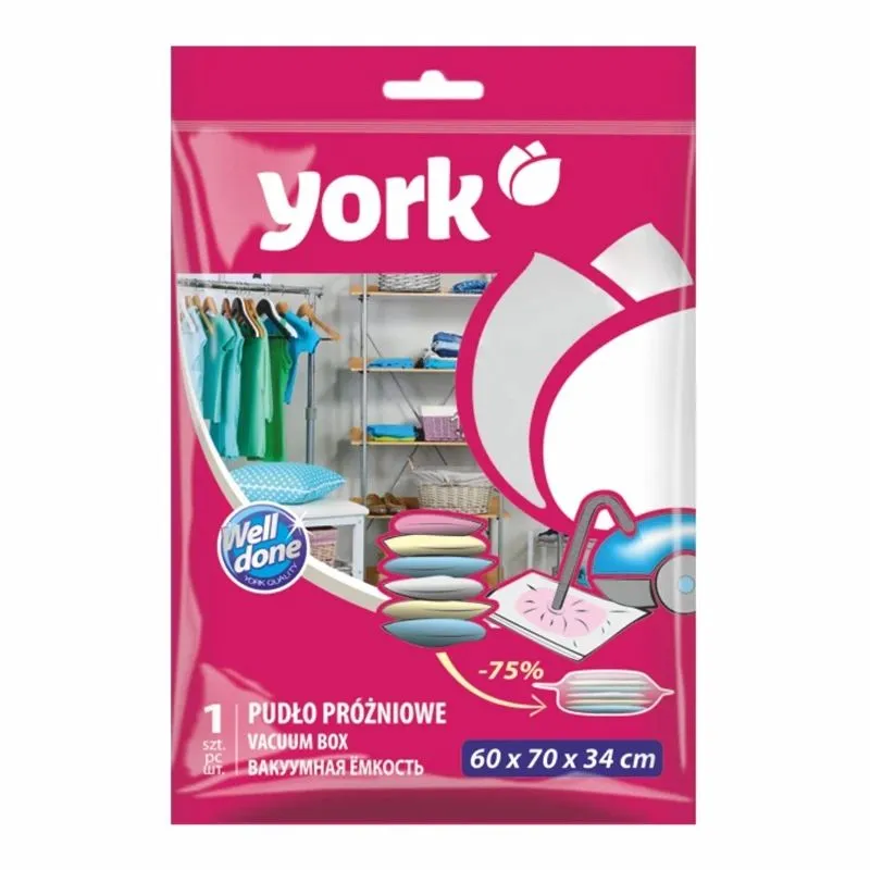 Vakuuma maiss York 093070, 60 cm x 70 cm, plastmasa, caurspīdīga krās.