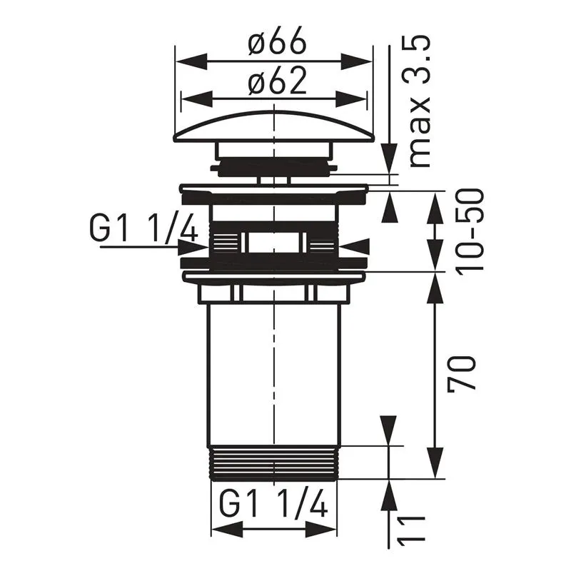 Vārsts Ferro S 285G, 6.6 cm