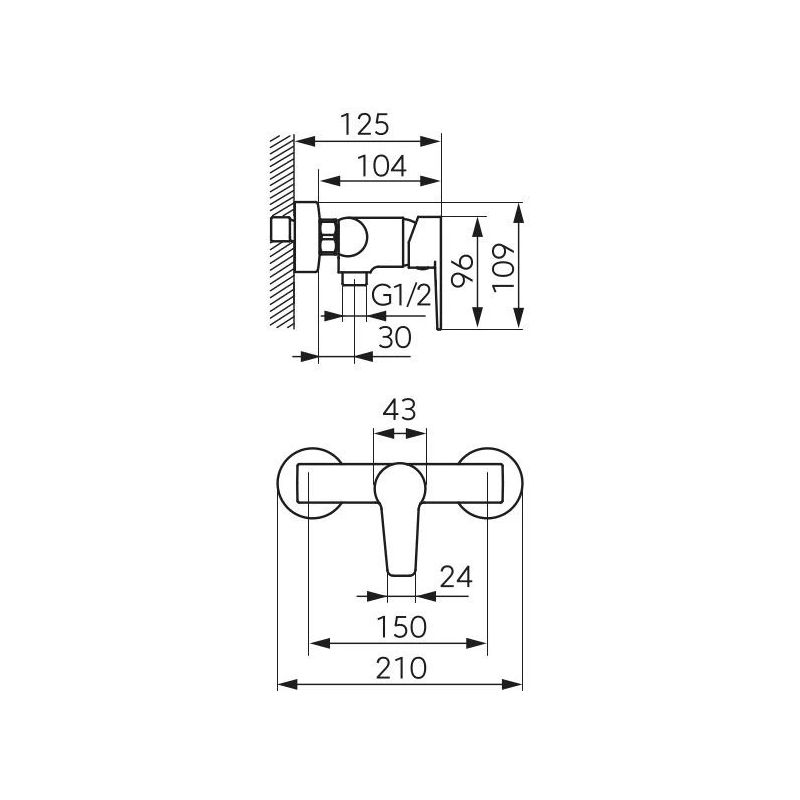 Dušas jaucējkrāns Ferro BNT7. hroma