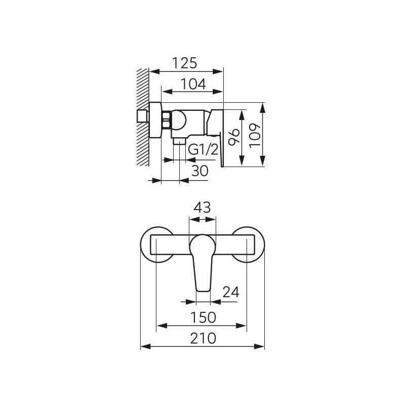 Dušas jaucējkrāns Ferro BNT7. hroma
