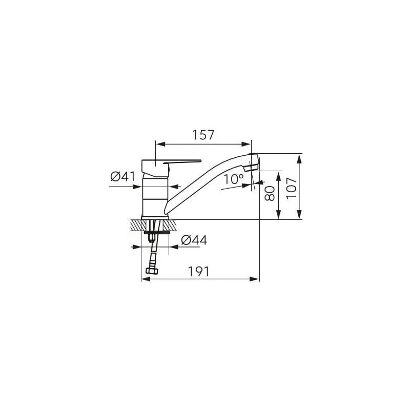 Izlietņu jaucējkrāns Ferro BNT2ABL, melna